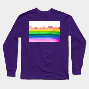 Rainbow colors agate slice mineral Long Sleeve T-Shirt